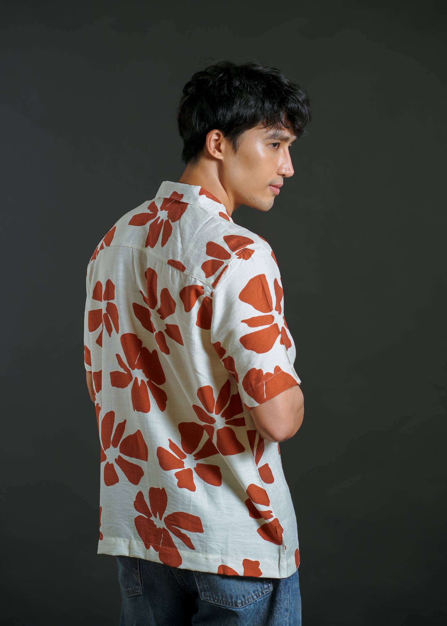 Rust Bloom Camp Collar Shirt