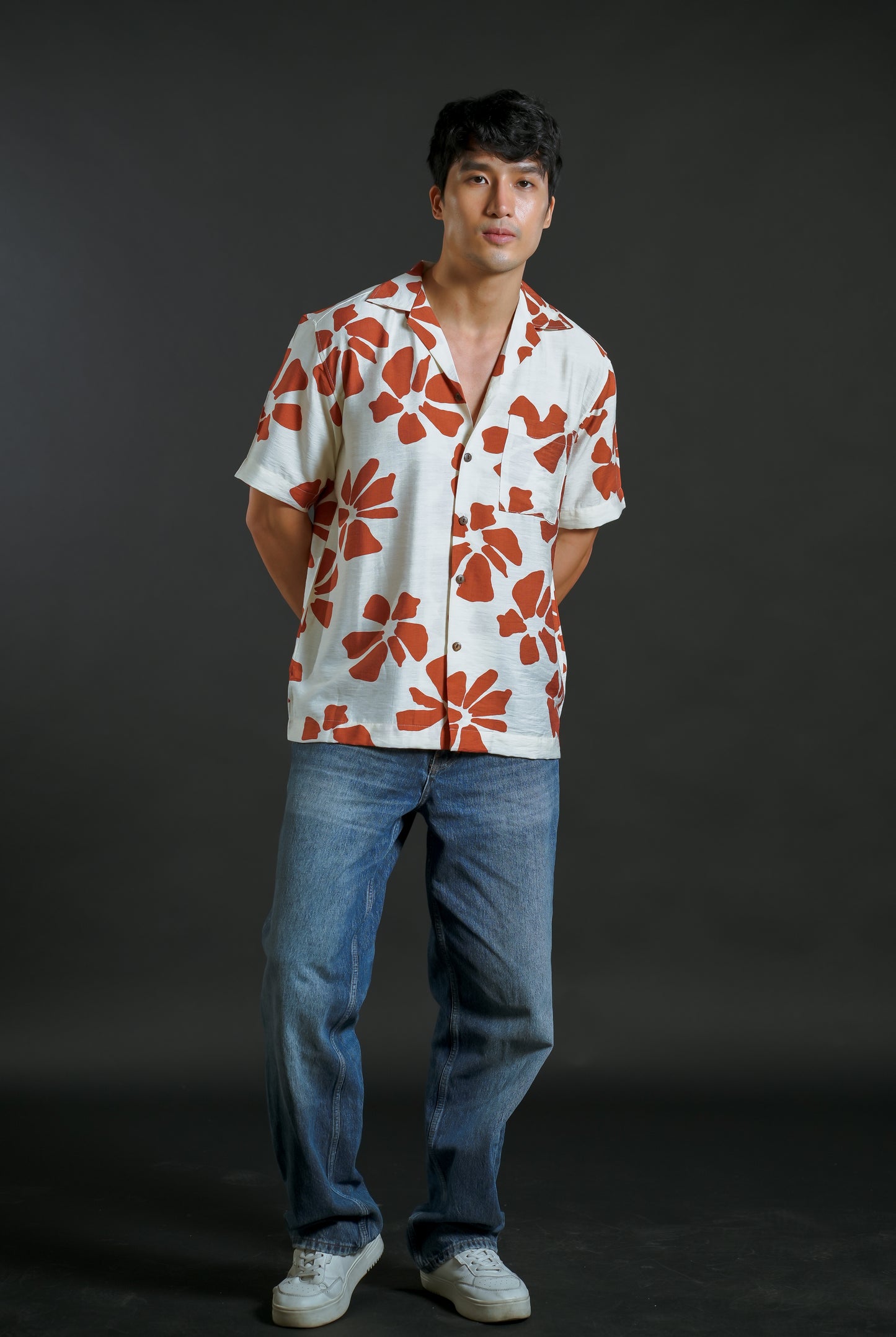 Rust Bloom Camp Collar Shirt