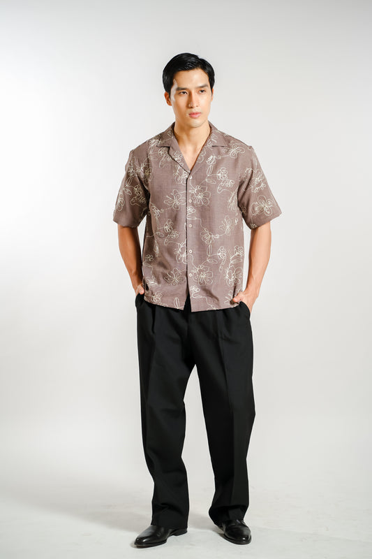 Floral Sketch Resort Shirt