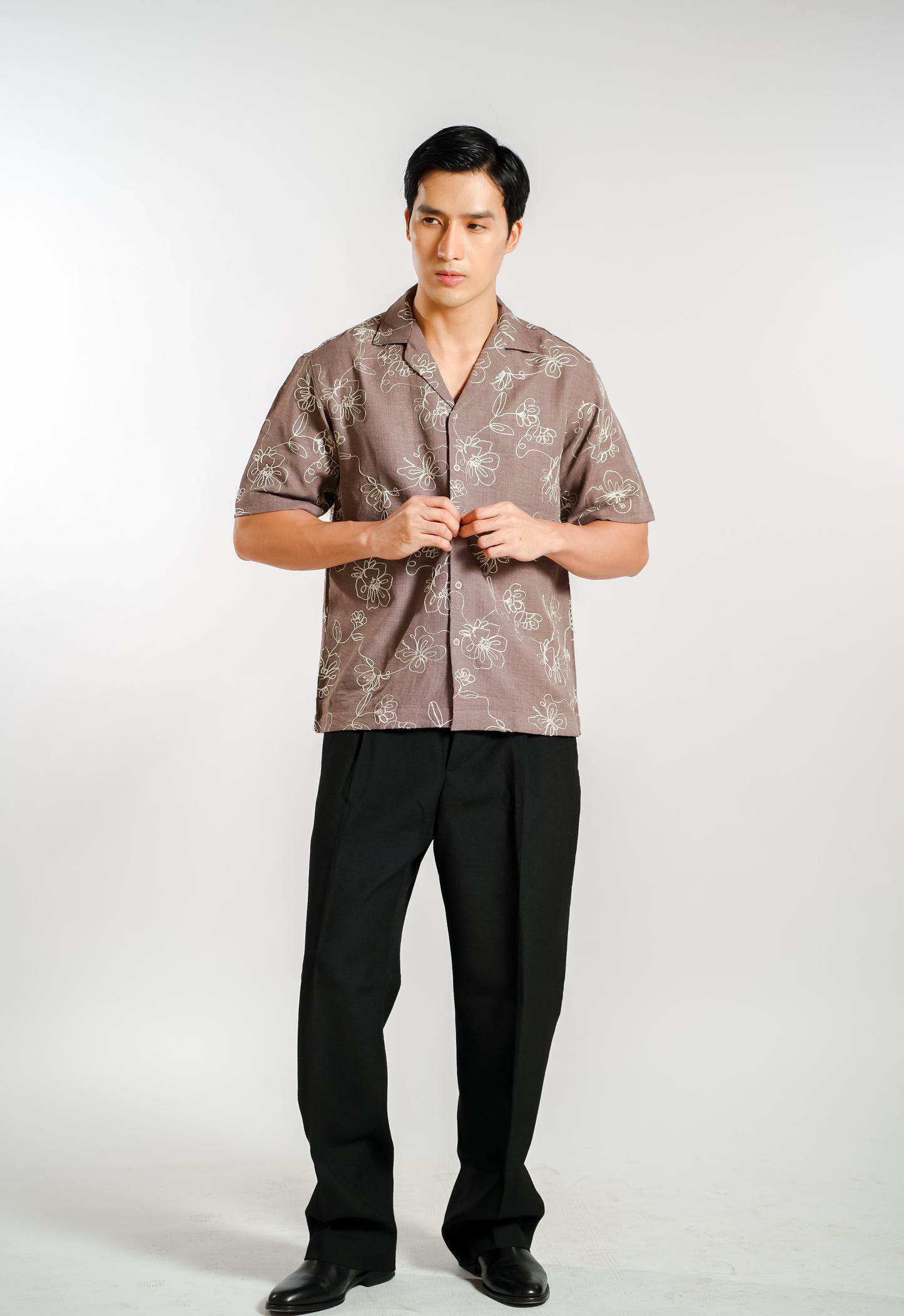 Floral Sketch Resort Shirt