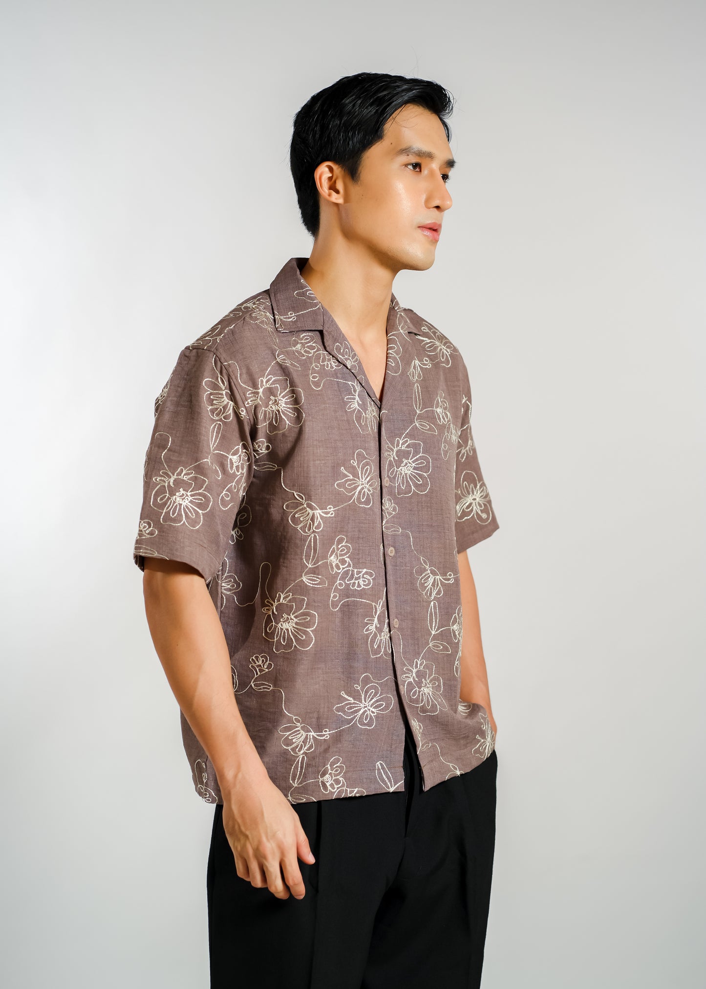 Floral Sketch Resort Shirt