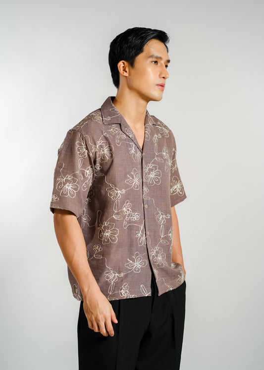 Floral Sketch Resort Shirt