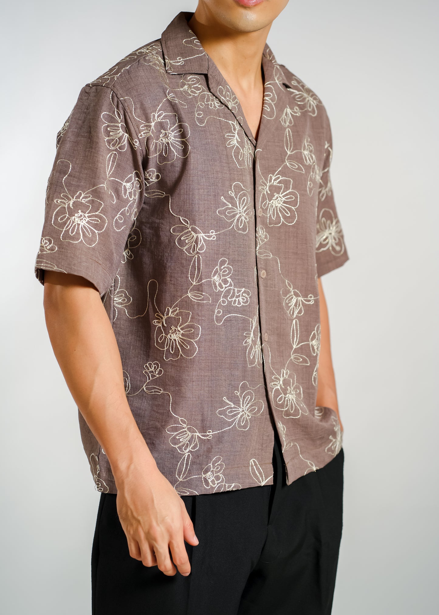 Floral Sketch Resort Shirt