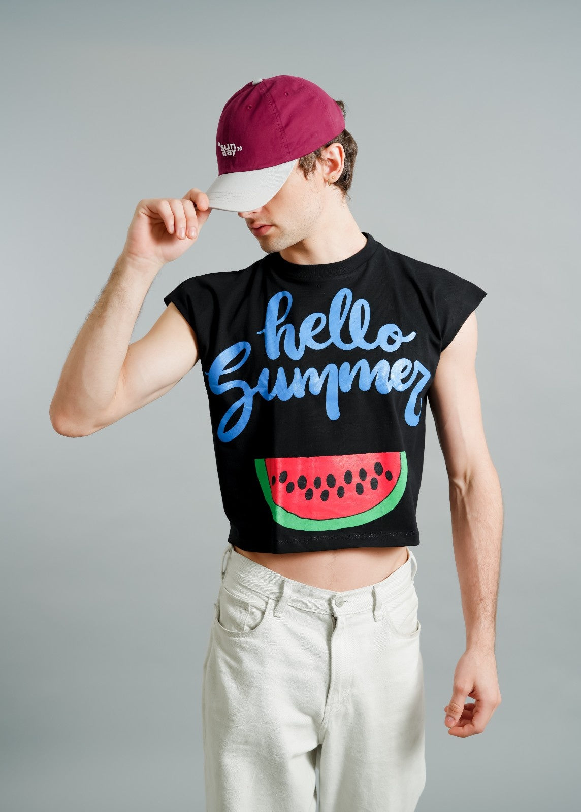 Black Hello Summer Watermelon Graphic Tee