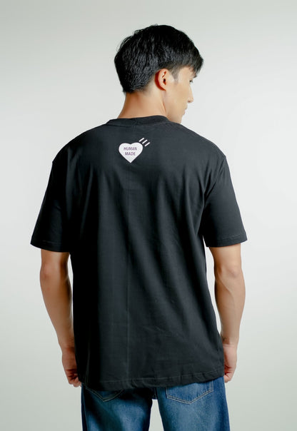 Black Human Made-Inspired Bulldog Tee