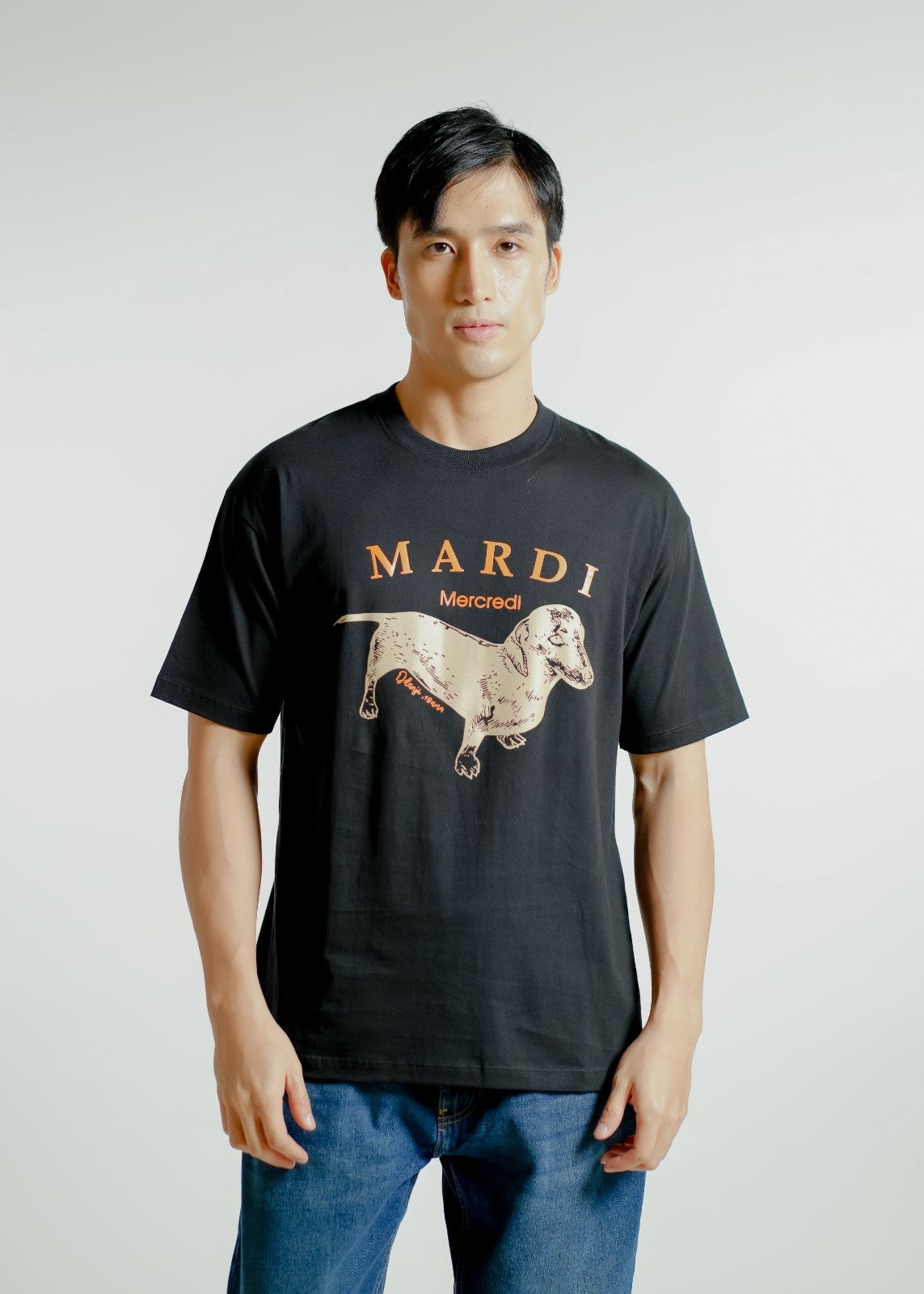 Black Ddanji-Inspired T-Shirt