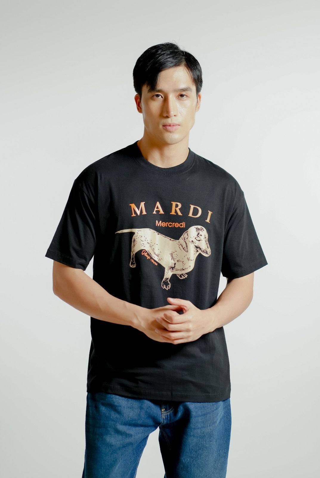 Black Ddanji-Inspired T-Shirt