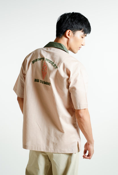 Blush Don’t Worry Be Yummy Open-Collar Polo