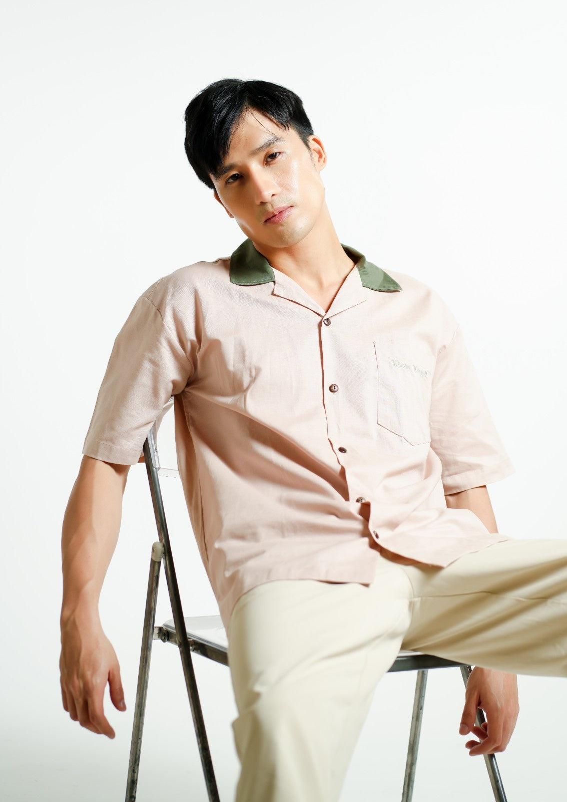 Blush Don’t Worry Be Yummy Open-Collar Polo