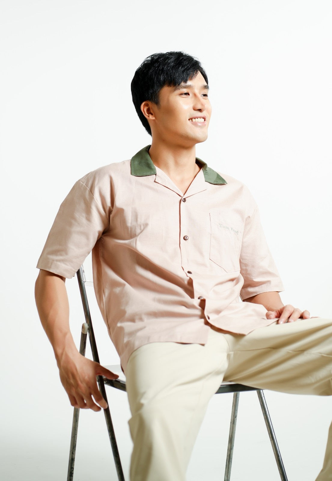 Blush Don’t Worry Be Yummy Open-Collar Polo