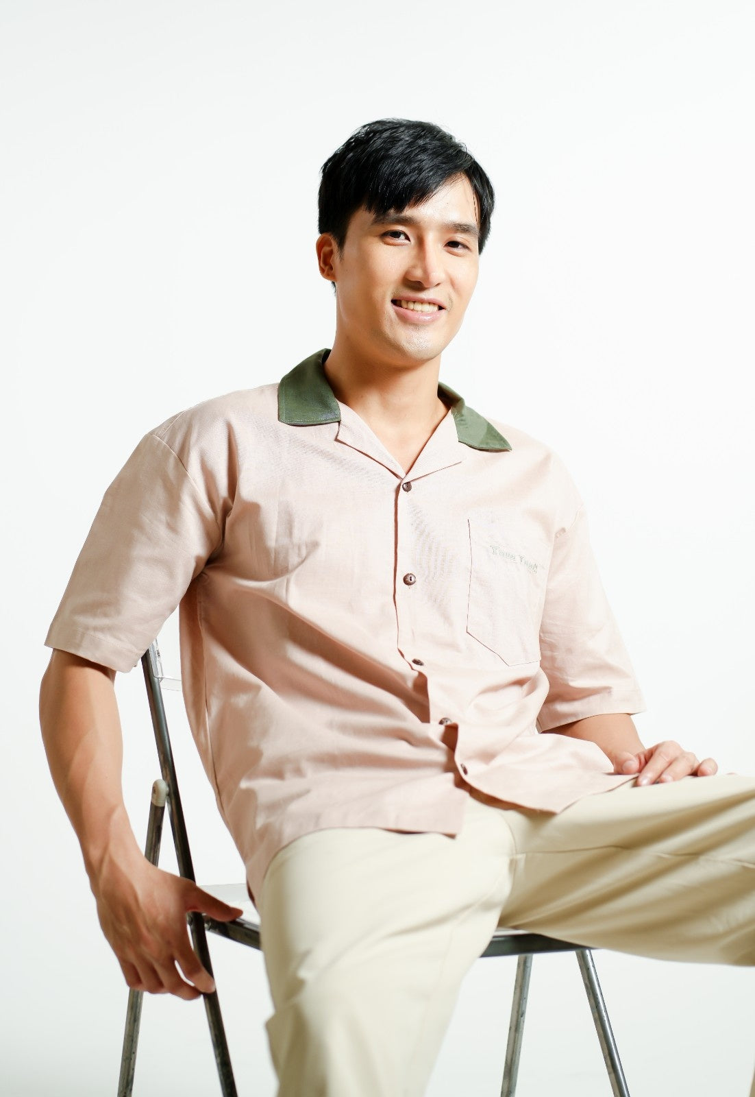 Blush Don’t Worry Be Yummy Open-Collar Polo