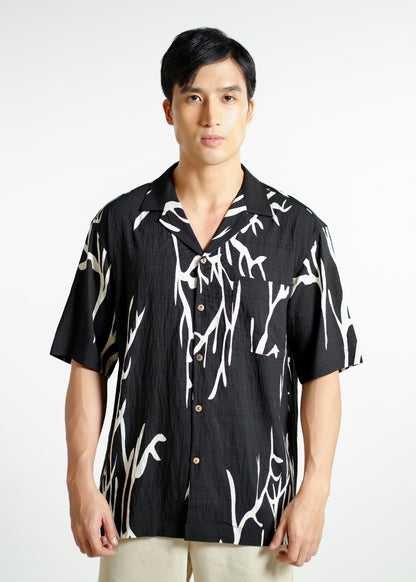 Noir Branch Cuban Shirt