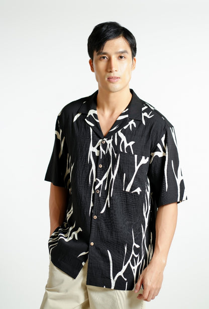 Noir Branch Cuban Shirt