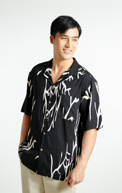 Noir Branch Cuban Shirt