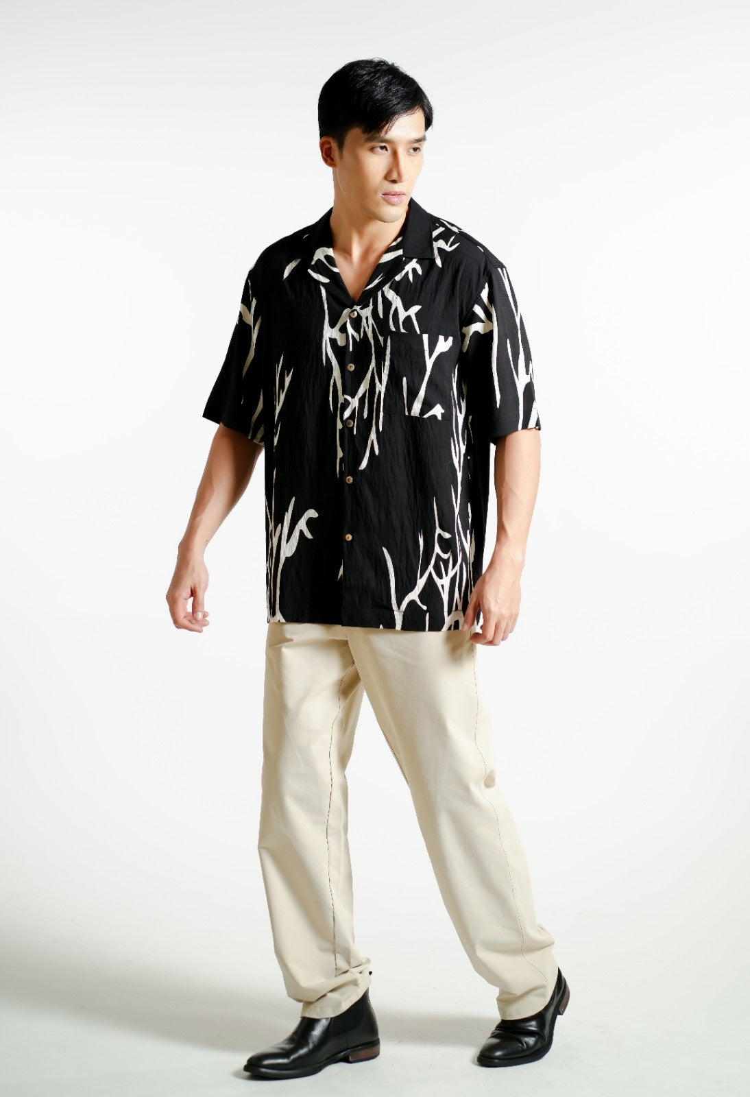 Noir Branch Cuban Shirt