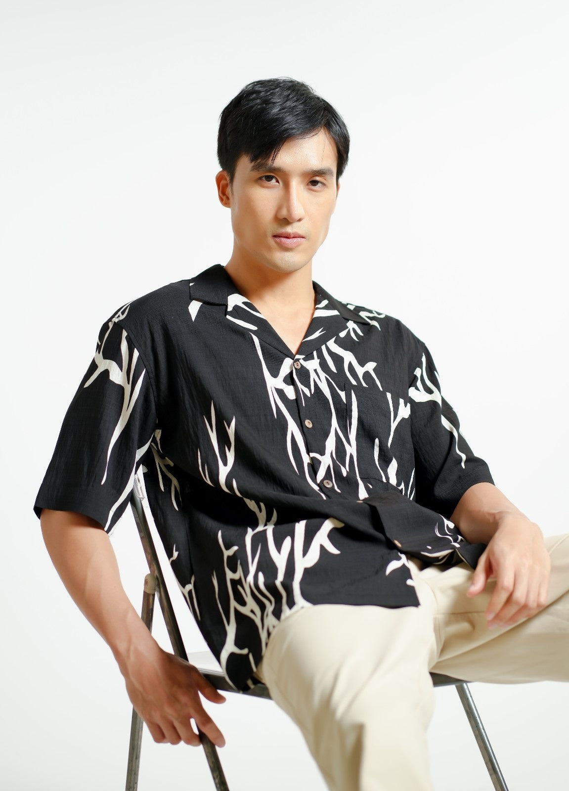 Noir Branch Cuban Shirt