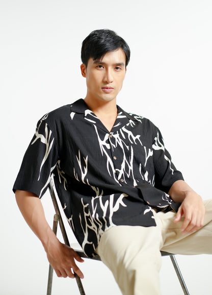 Noir Branch Cuban Shirt