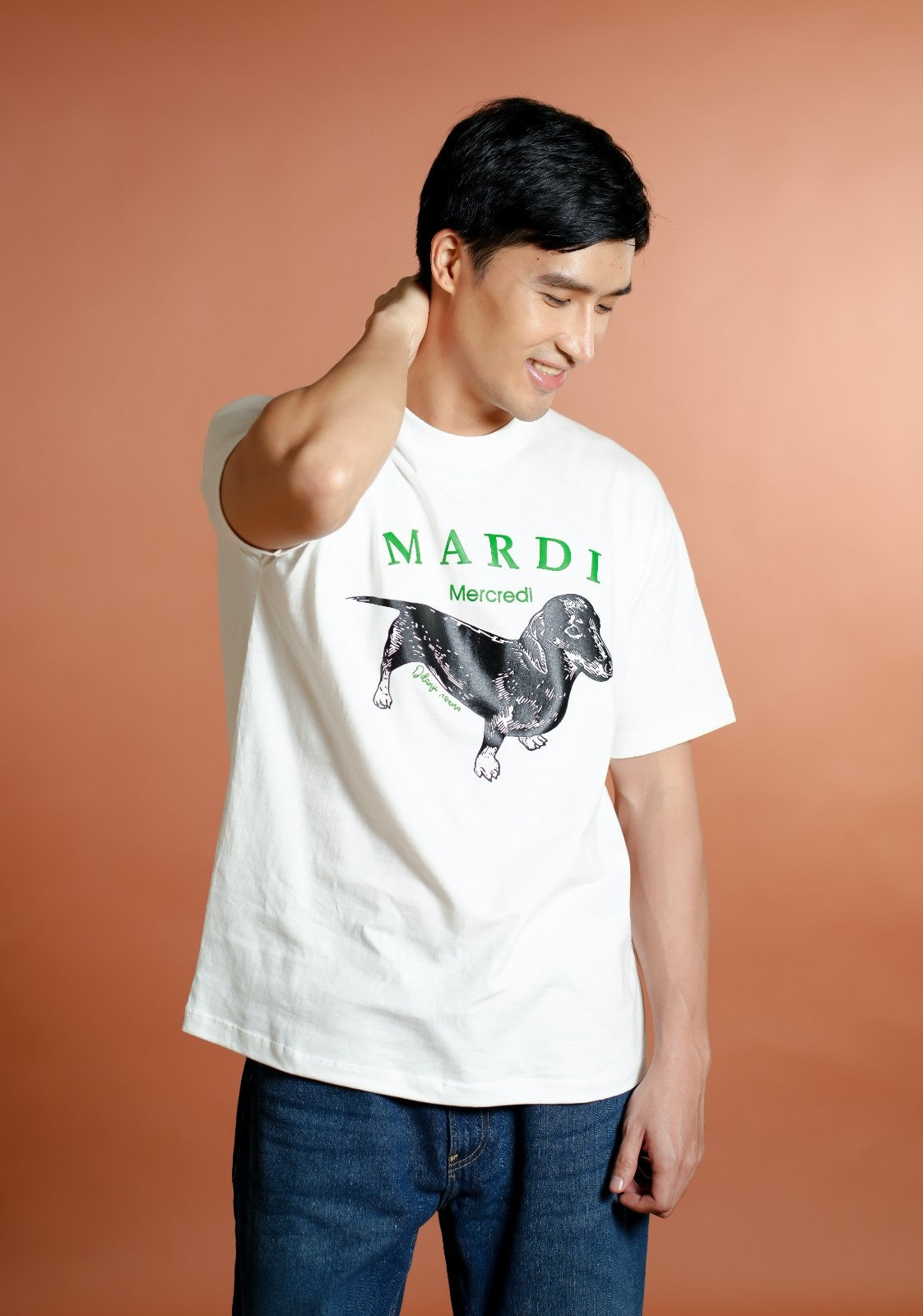 White Ddanji-Inspired T-Shirt