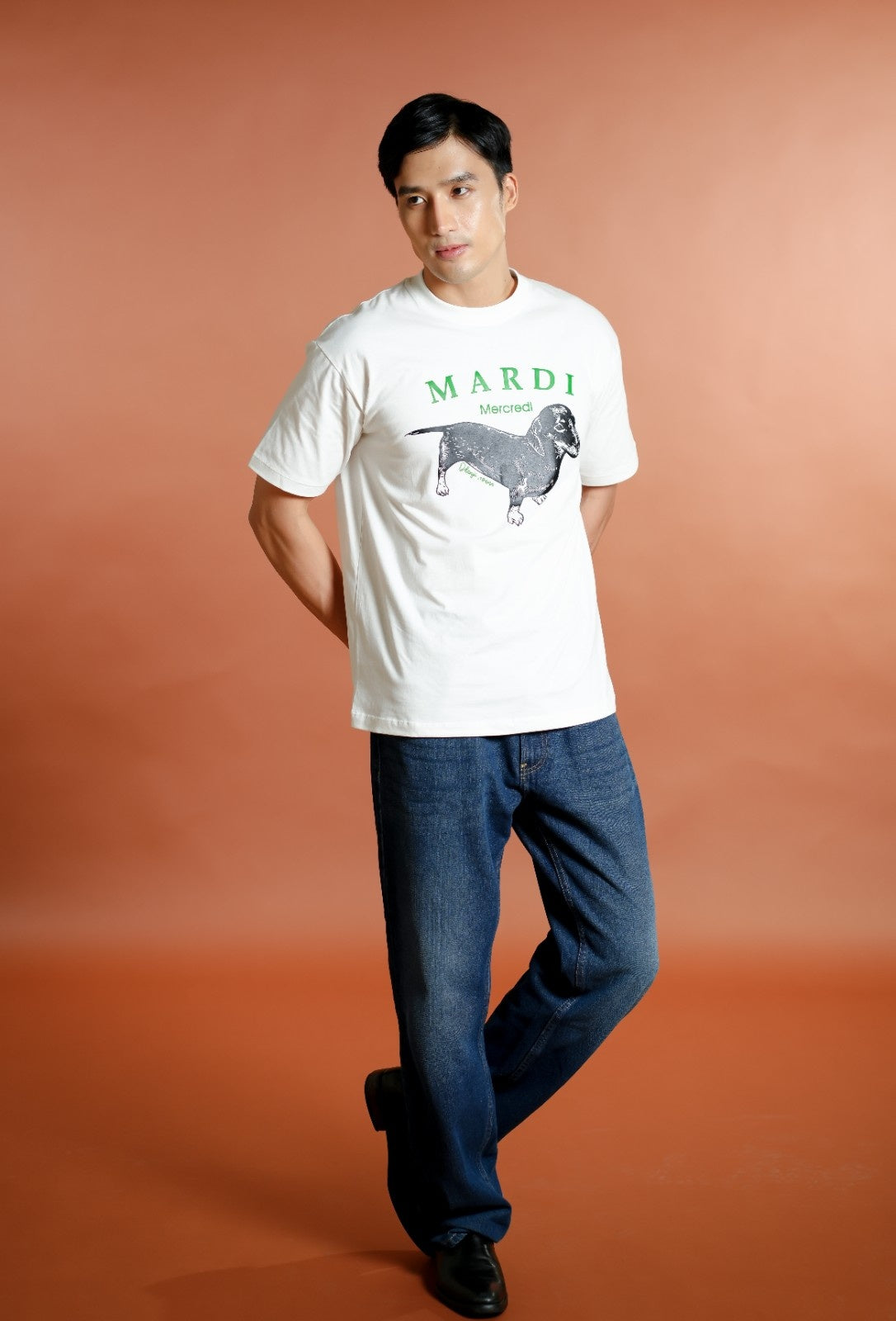 White Ddanji-Inspired T-Shirt