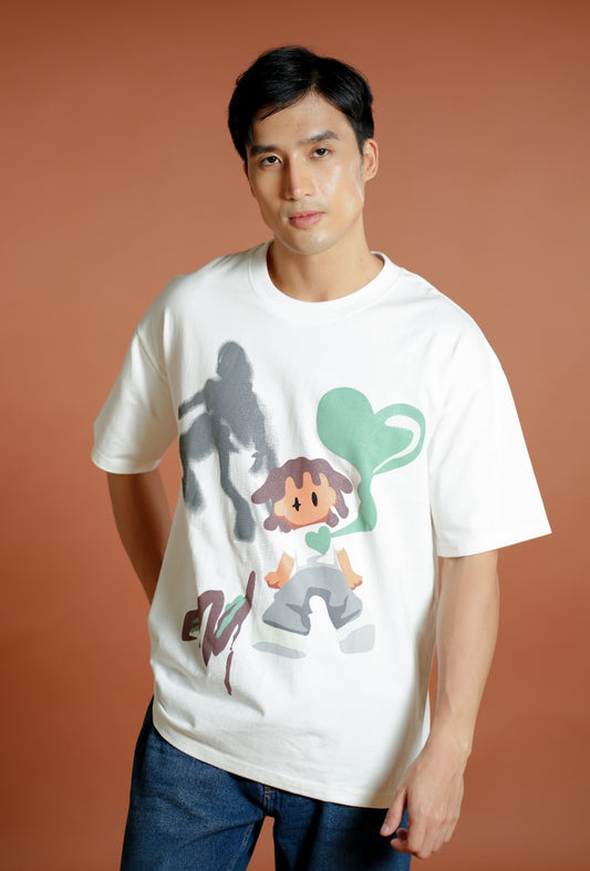 White Character Graphic Tee