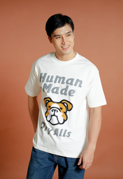White Human Made-Inspired Bulldog Tee