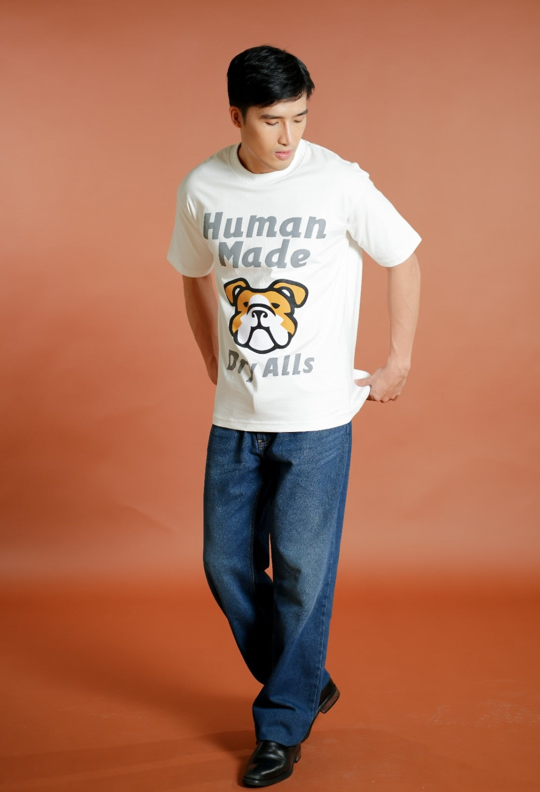 White Human Made-Inspired Bulldog Tee