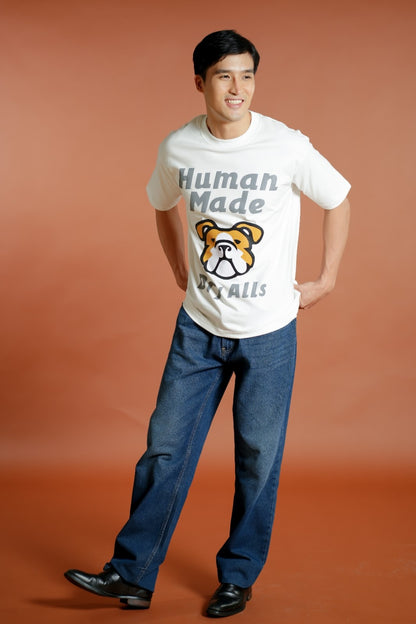 White Human Made-Inspired Bulldog Tee