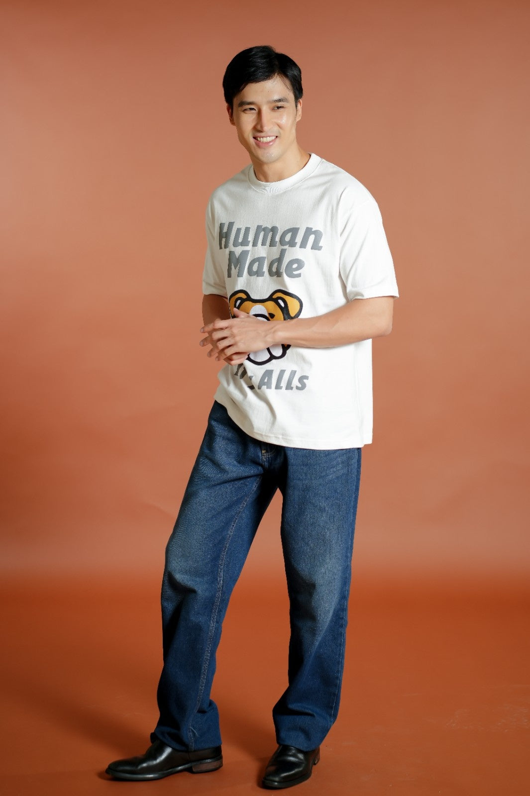 White Human Made-Inspired Bulldog Tee