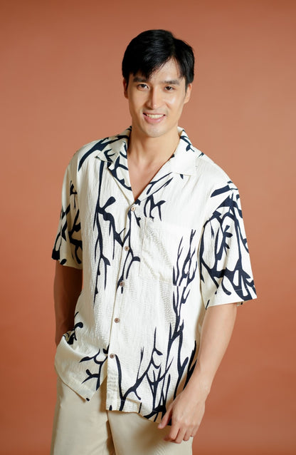Ivory Branch Cuban Shirt