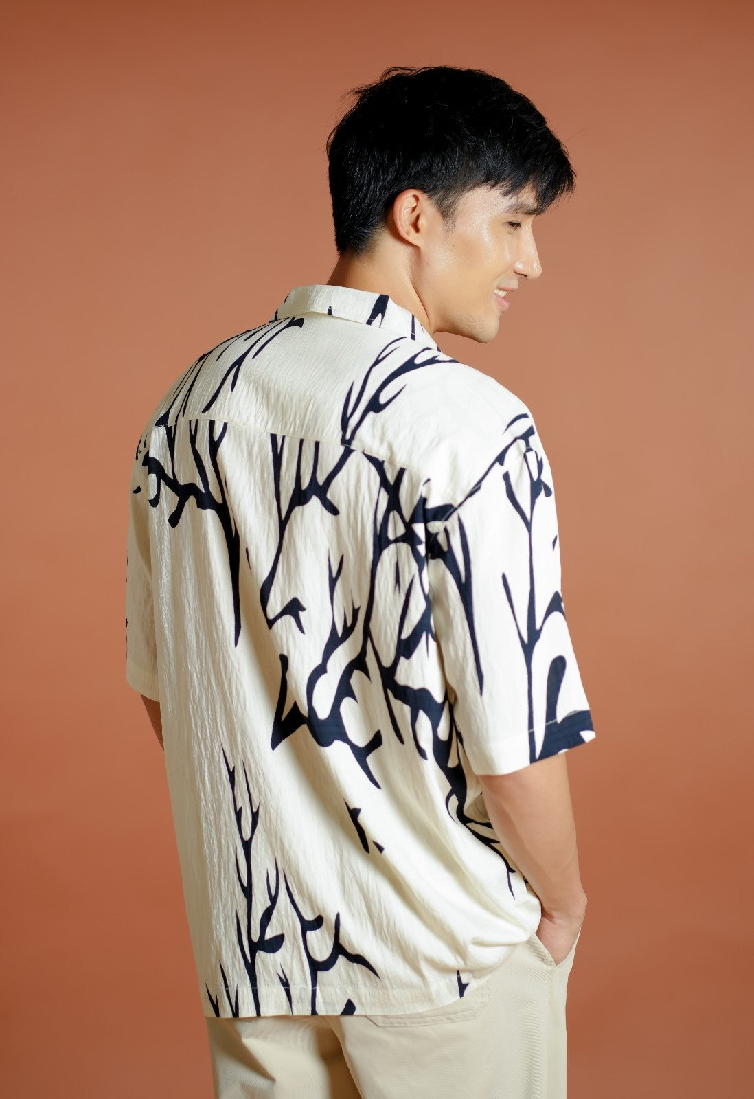 Ivory Branch Cuban Shirt