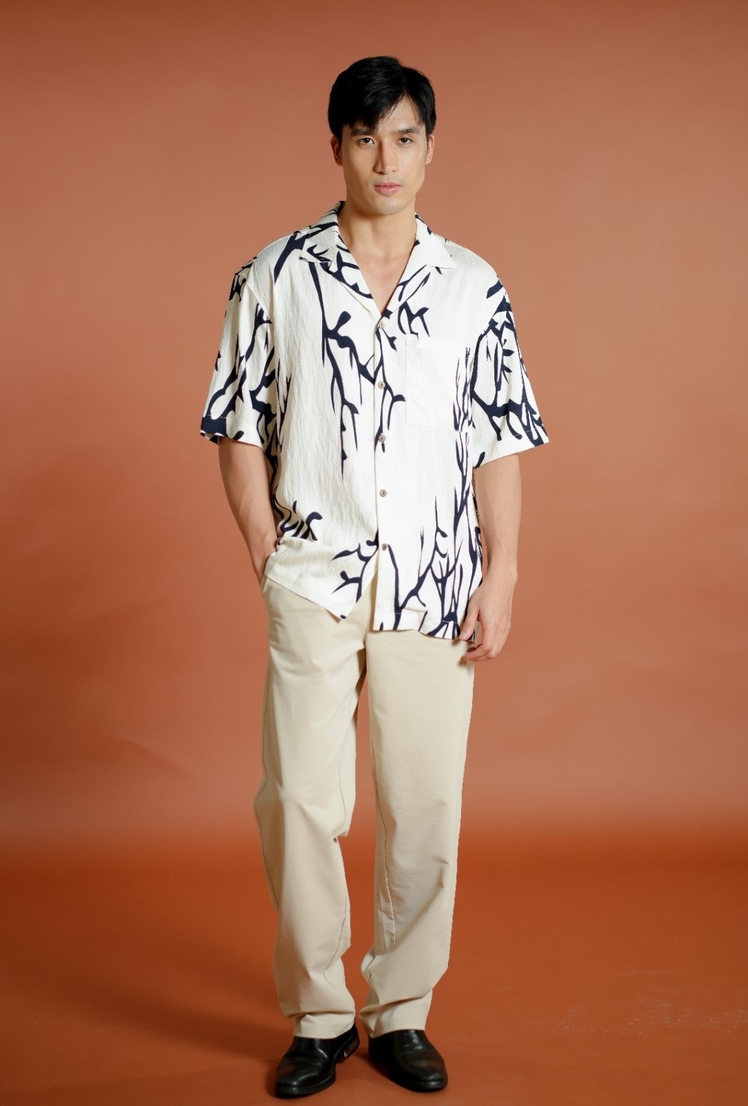 Ivory Branch Cuban Shirt