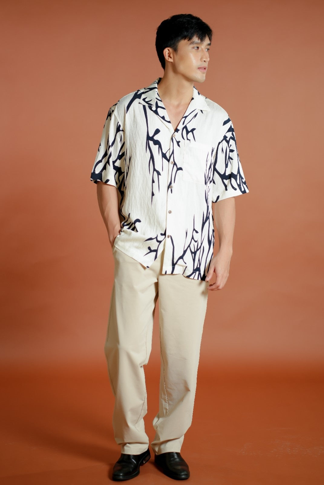 Ivory Branch Cuban Shirt