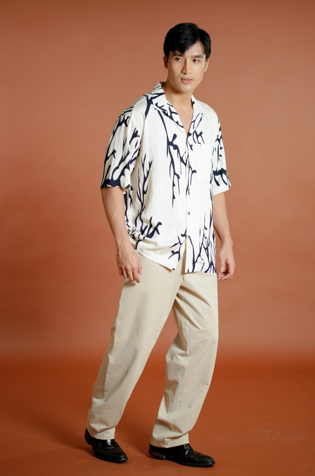 Ivory Branch Cuban Shirt