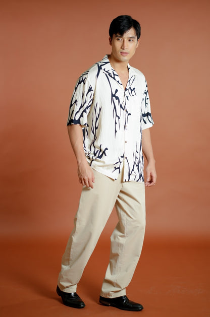 Ivory Branch Cuban Shirt