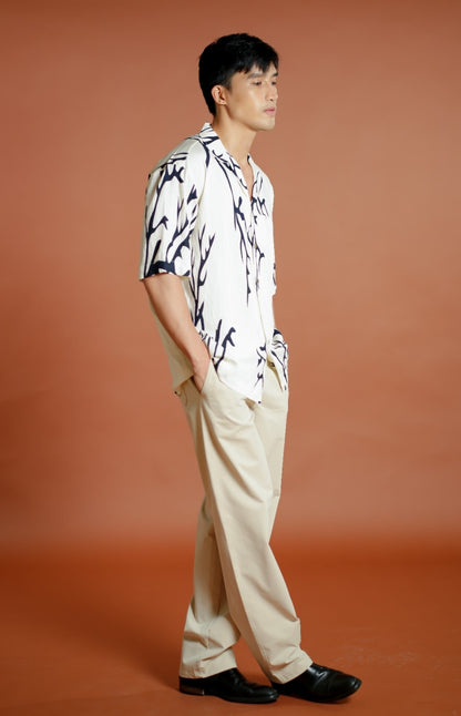 Ivory Branch Cuban Shirt