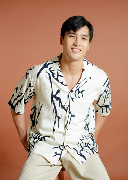 Ivory Branch Cuban Shirt