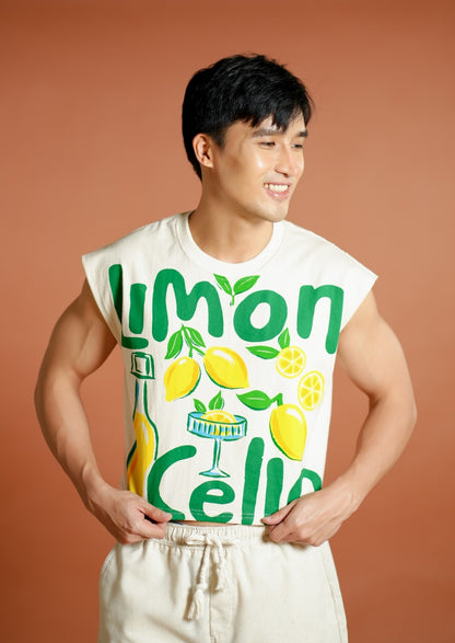 Green Limoncello Cropped Muscle Tee