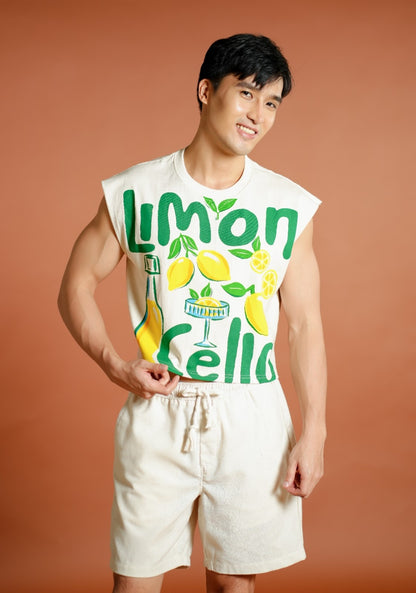 Green Limoncello Cropped Muscle Tee