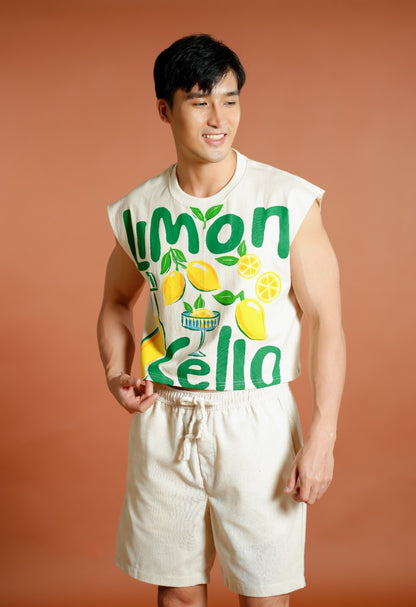 Green Limoncello Cropped Muscle Tee