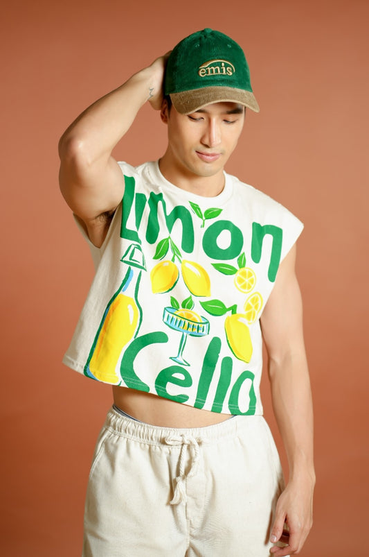 Green and Tan Corduroy Emis Cap