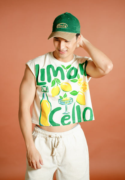 Green and Tan Corduroy Emis Cap