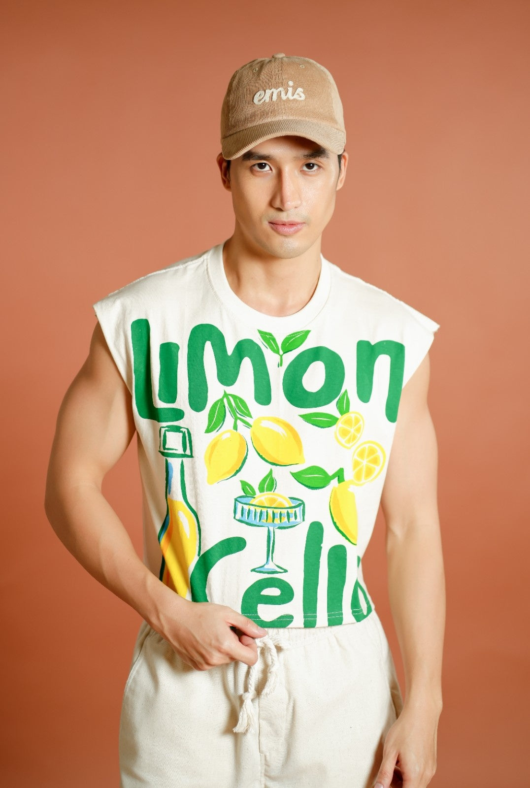 Beige Emis Corduroy Cap