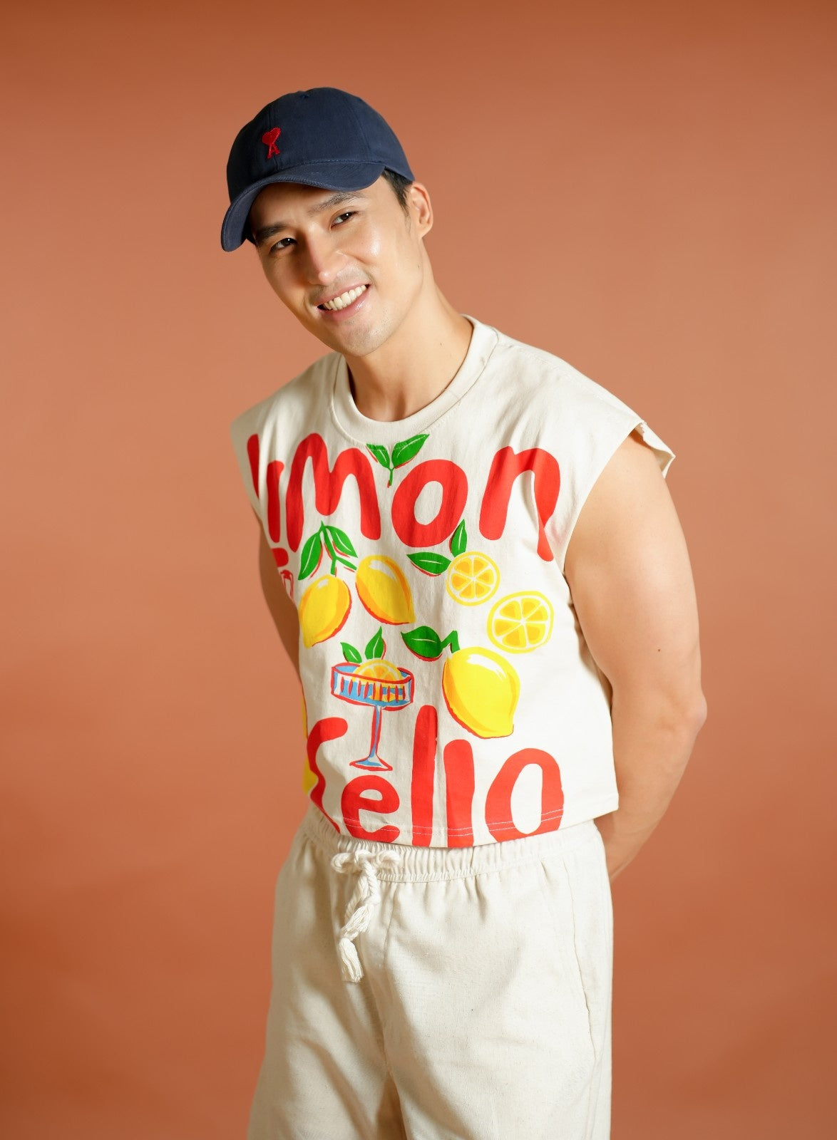 Navy Ami Inspired Heart Cap