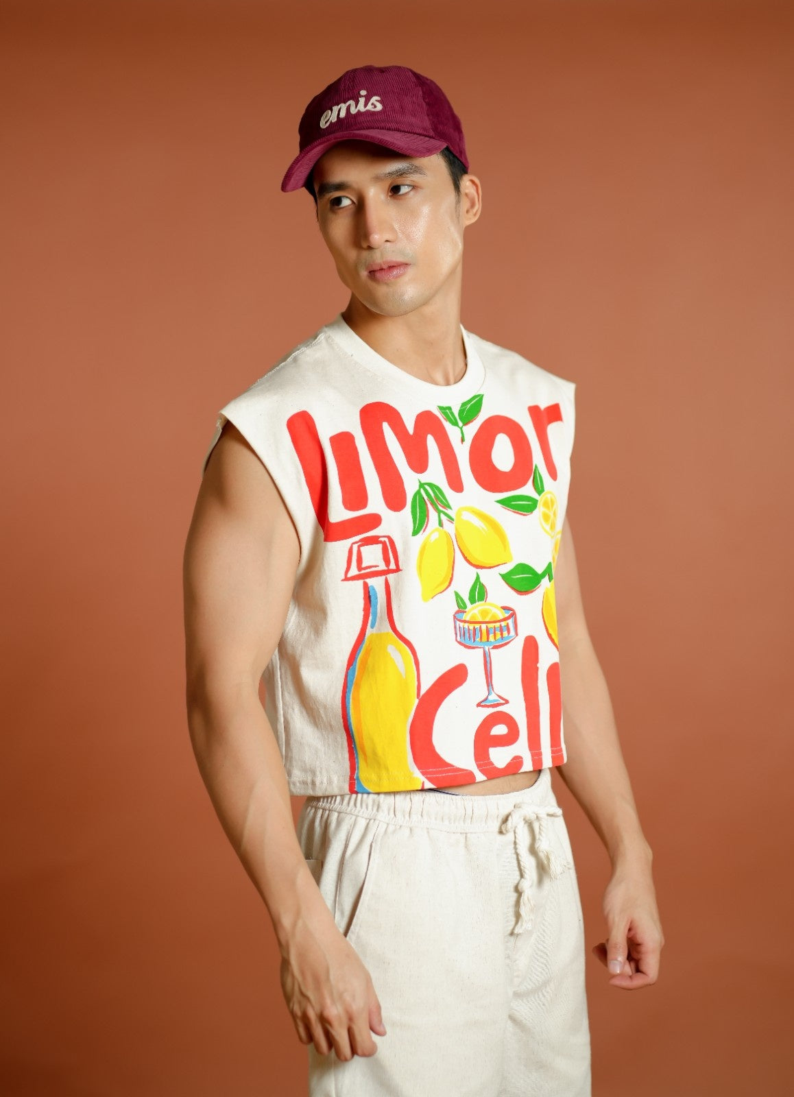 Maroon Emis Corduroy Cap