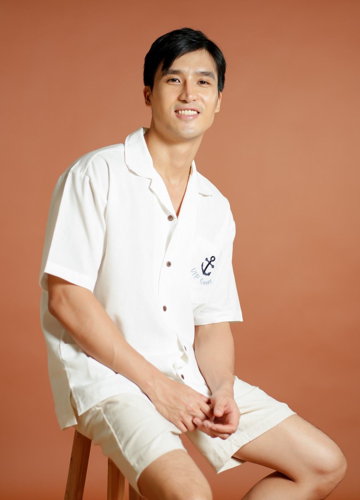 White Yacht Club Open-Collar Polo