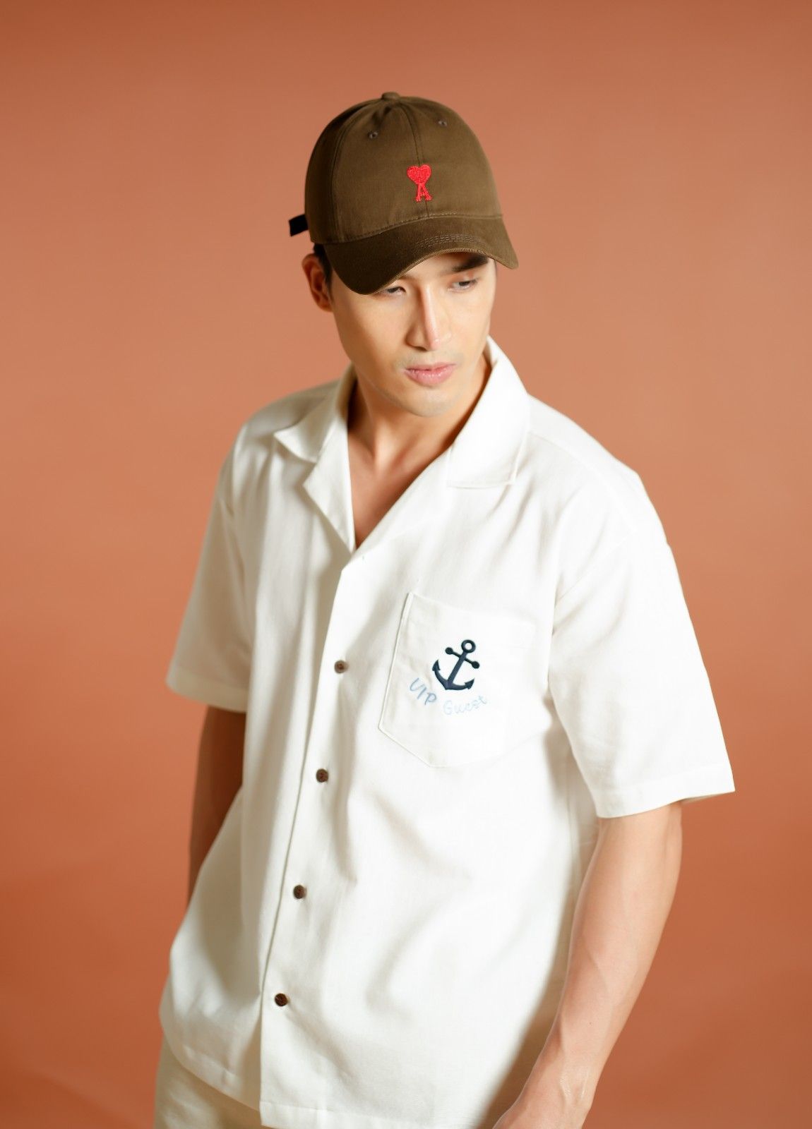 White Yacht Club Open-Collar Polo