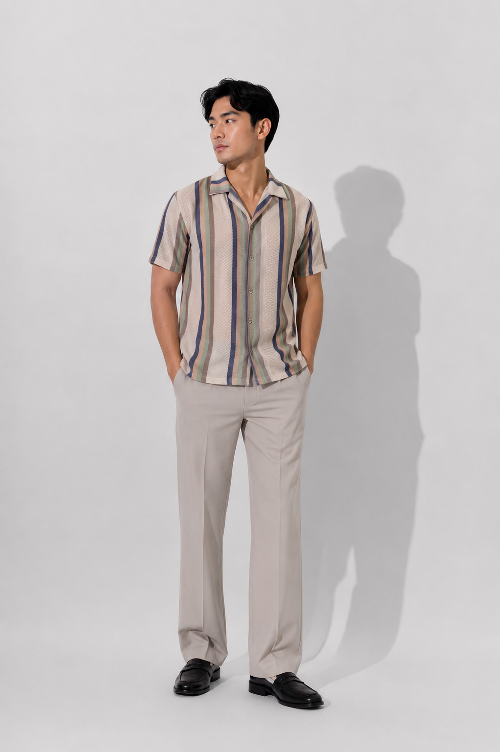 Coastal Stripe Camp Shirt