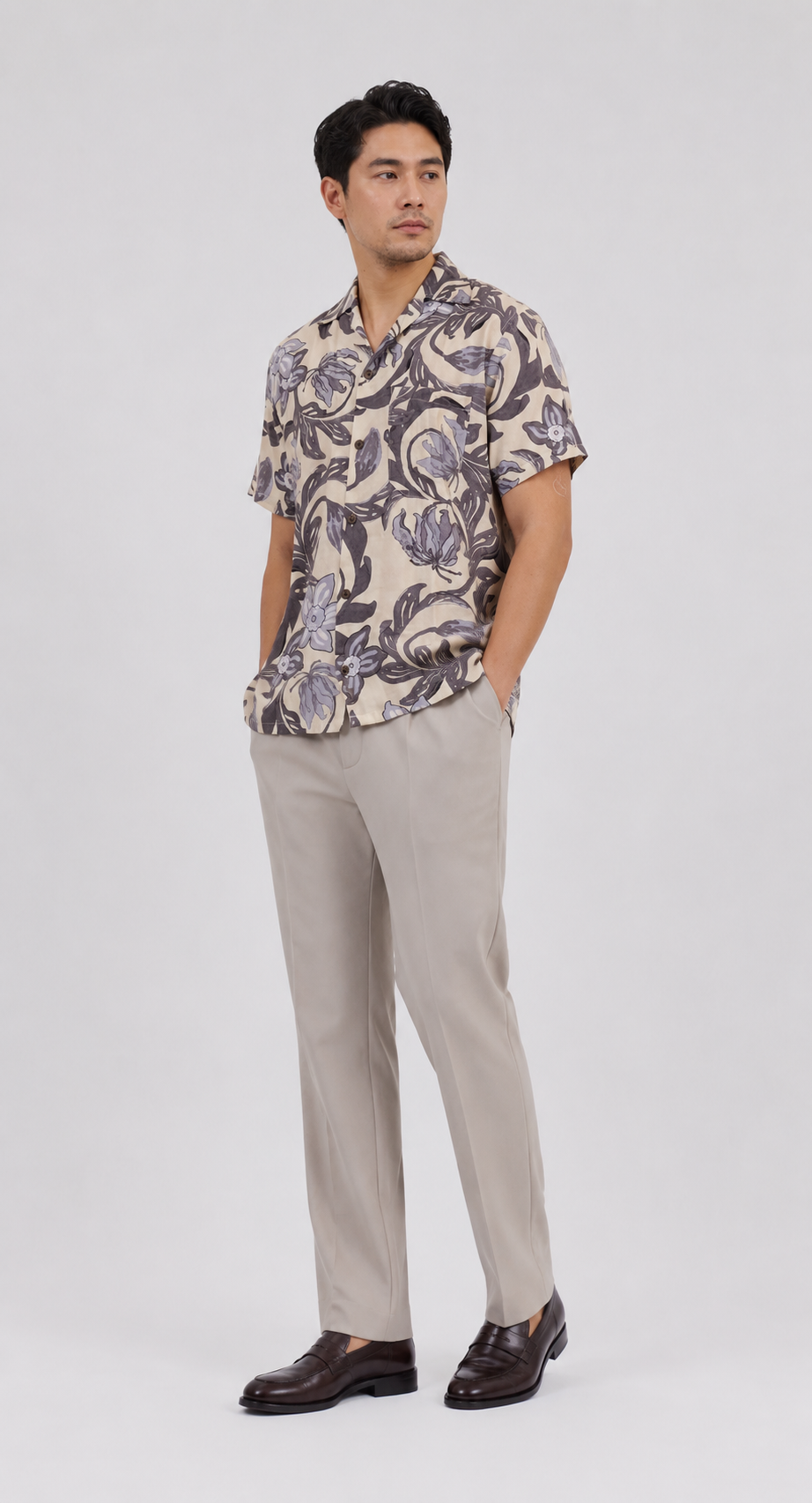 Blue Bloom Camp Shirt