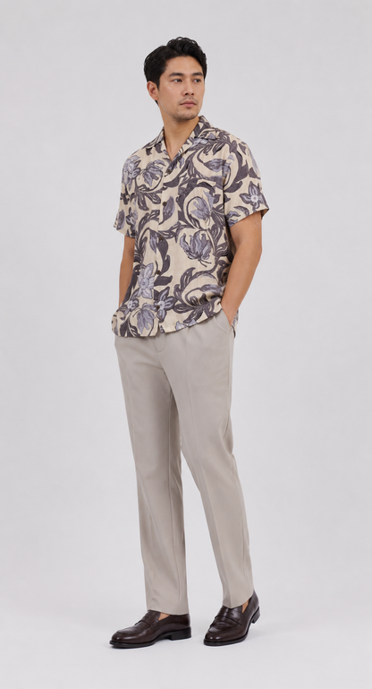 Blue Bloom Camp Shirt
