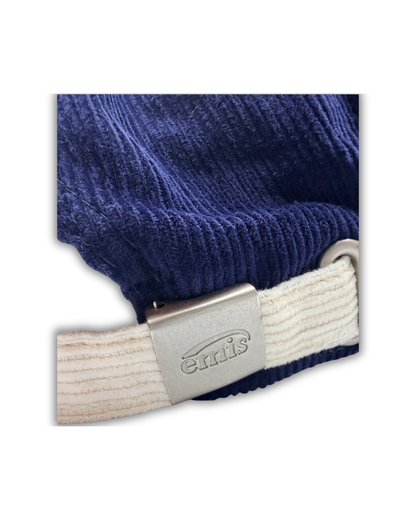 Navy and Cream Corduroy Emis Cap